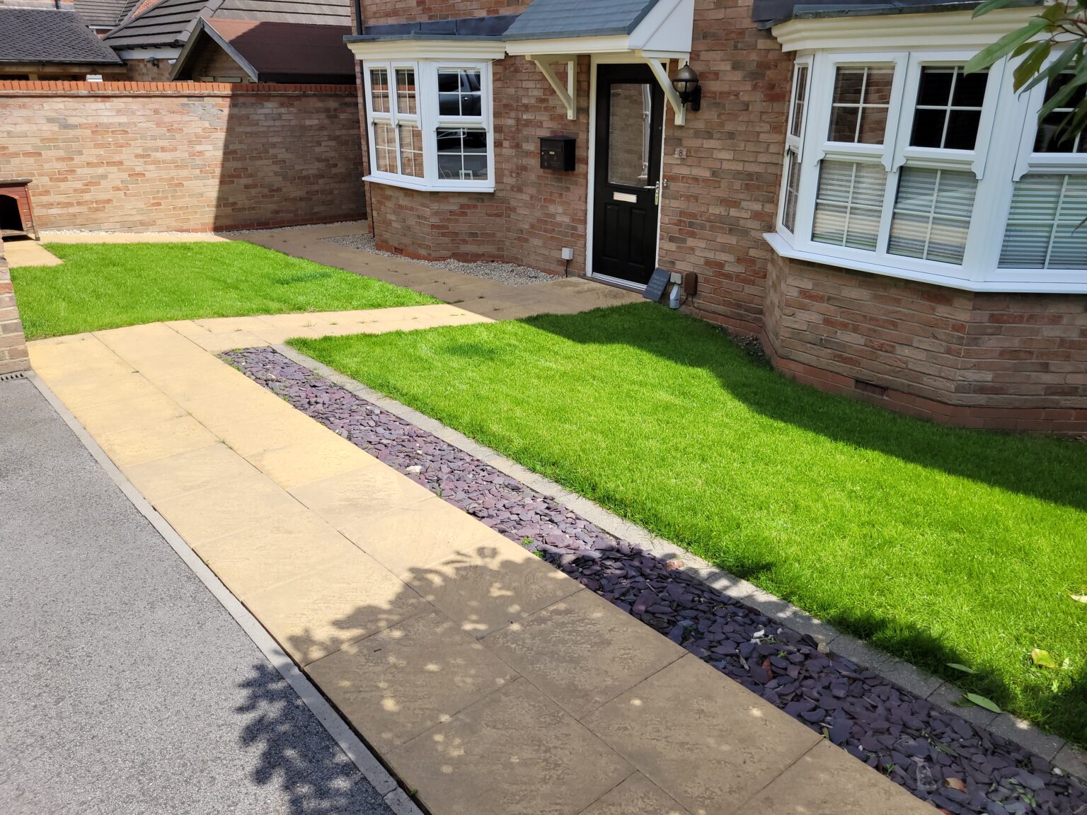 A complete lawn renovation a new lush green lawn in Wakefield