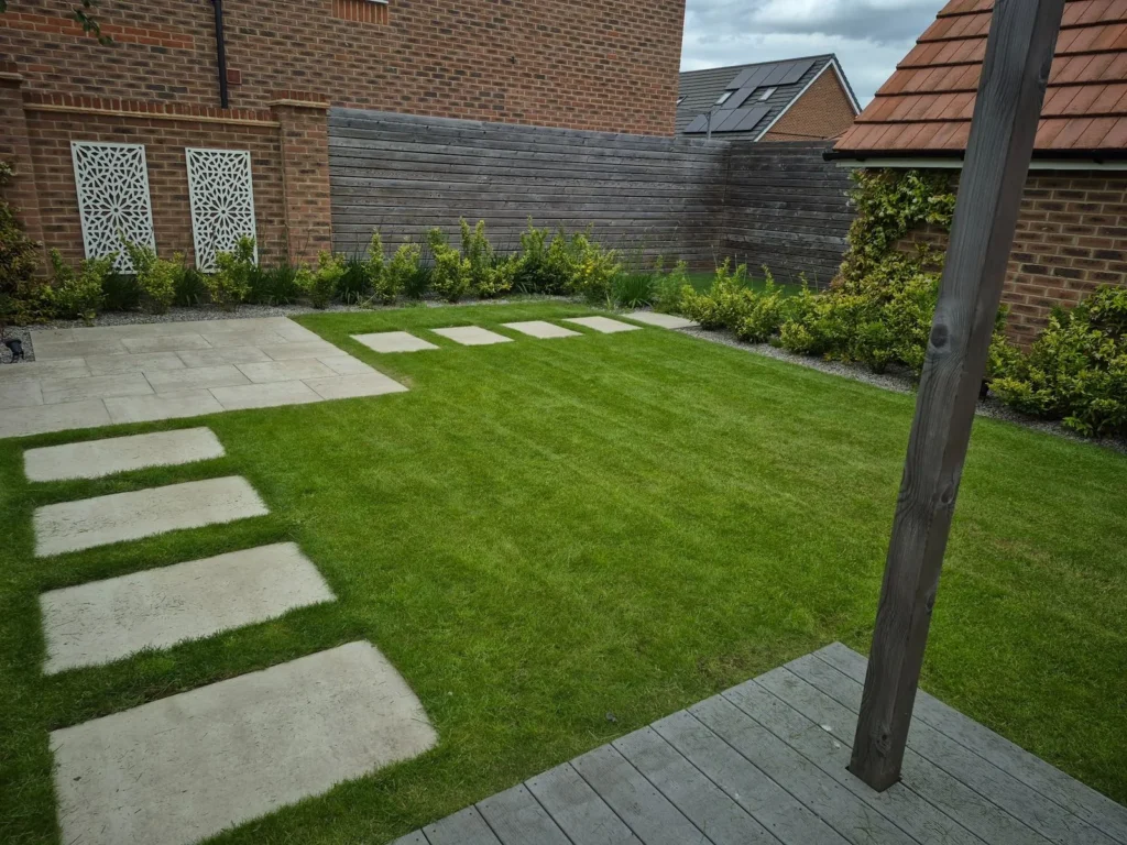 Healthy green lawn after professional lawn aeration in Wakefield