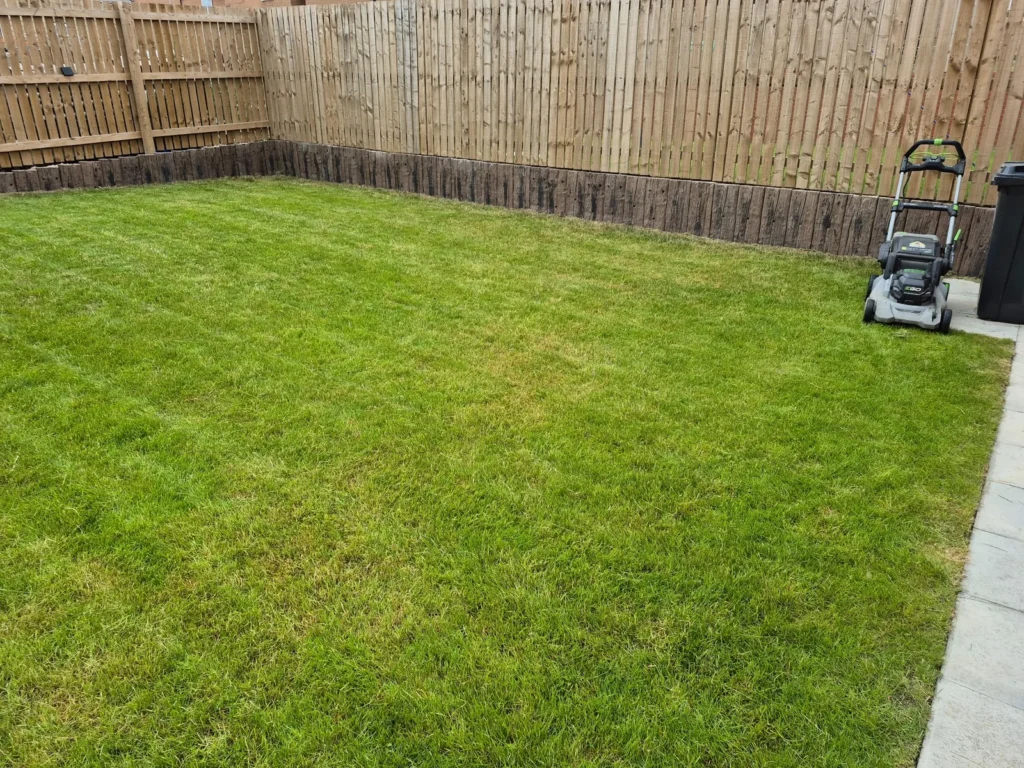 Freshly cut lawn after professional lawn mowing in Wakefield