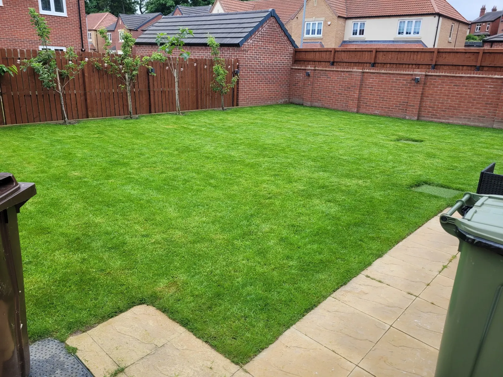 Neatly cut lawn after professional lawn mowing in Wakefield