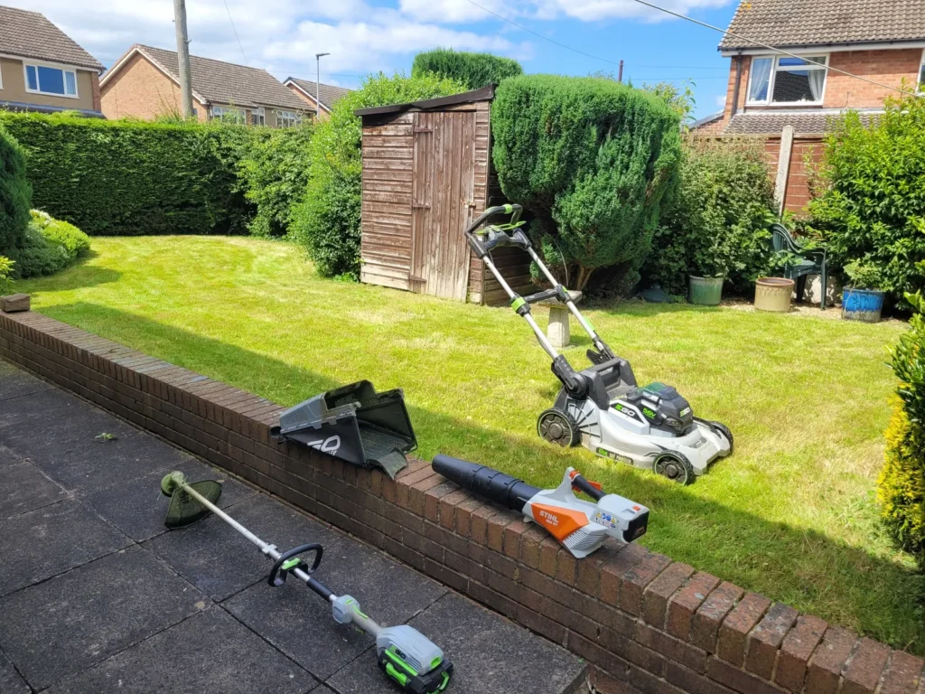Regular lawn mowing service with freshly cut grass in Ossett, Wakefield
